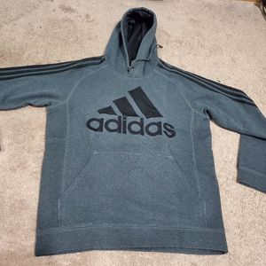 Adidas mens dark gray hoodie